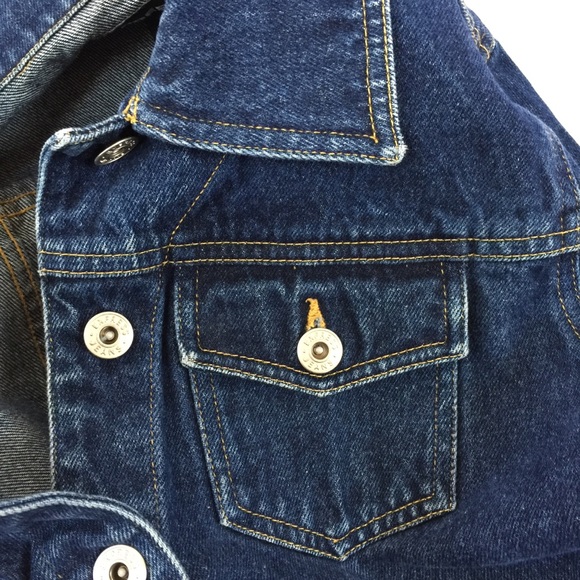 HAND-PAINTED JEANS JACKET!  Express Size M. Artsy! - Picture 7 of 8